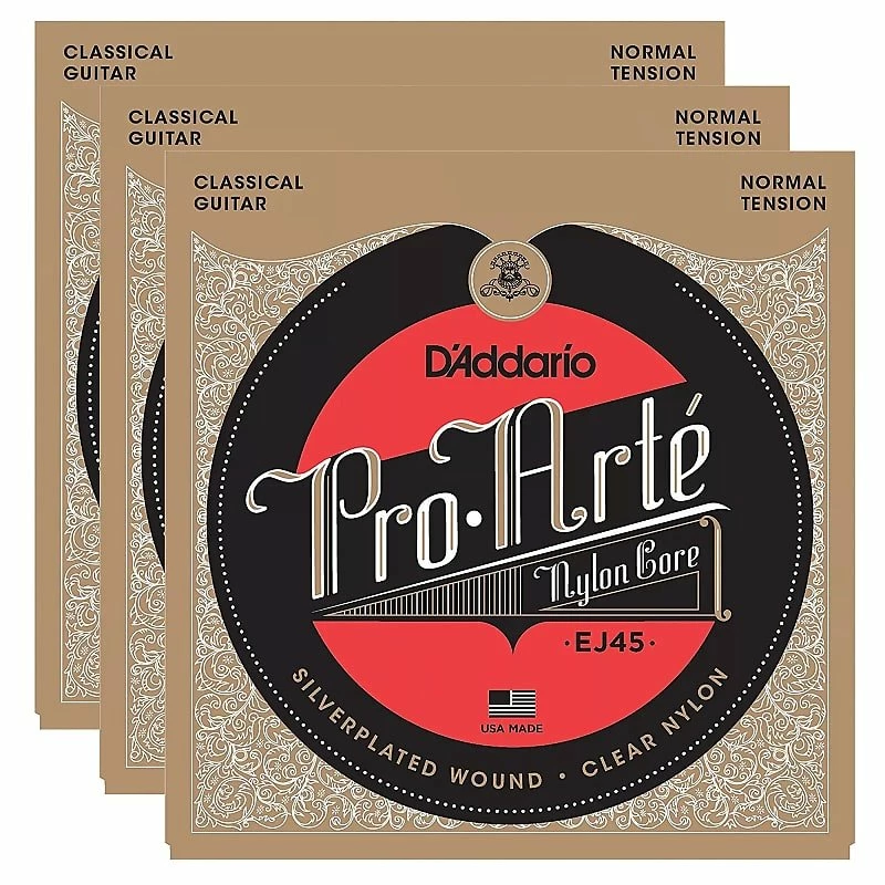 Empire Guitars D'Addario EJ45 Pro-Arte Normal Tension Nylon Classical Guitar Strings-3 Packs *Free Shipping In USA* Accessories