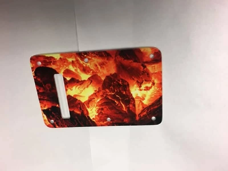 Empire Guitars Greasy Groove Stratocaster Pickguard & Backplate Fire Ember