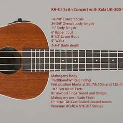 Empire Guitars Kala KA-CE Concert Ukulele Acoustic/Electric