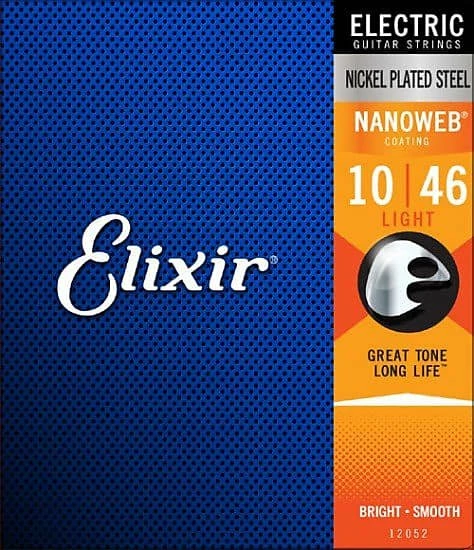 Empire Guitars Elixir 12052 Nanoweb Nickel Plated Steel Electric Guitar Strings - Light (10-46)