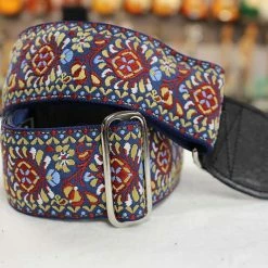 Empire Guitars Accessories Souldier Hendrix Guitar Strap Brown/Blue With Black Leather Ends *Free Shipping In The USA*