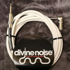 Empire Guitars Accessories Divine Noise 25ft Instrument Cable ST-RA (Straight-Right Angle) White *Free Shipping In The USA*