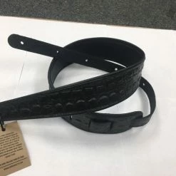 Empire Guitars Accessories LM Products PM-2 Premier Leather Guitar Strap With Crocodile Embossing *Free Shipping In The USA*
