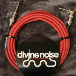 Empire Guitars Accessories Divine Noise 25ft Instrument Cable ST-RA (Straight-Right Angle) Red *Free Shipping In The USA*