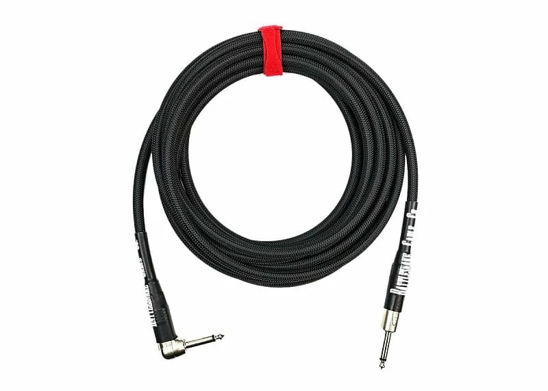 Empire Guitars Rattlesnake 15' Straight To Angled Black Instrument Cable *Free Shipping In The USA*