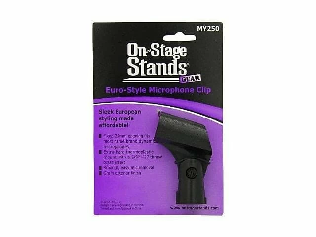 Empire Guitars On-Stage MY250 Euro-Style Plasic Mic Clip Accessories