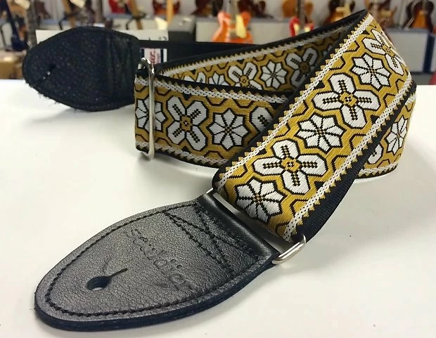 Empire Guitars Souldier Greenwich Yellow Guitar Strap *Free Shipping In The USA*