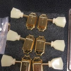 Accessories Kluson Deluxe KD-3-GPK 3-per-side Gold Tuning Keys