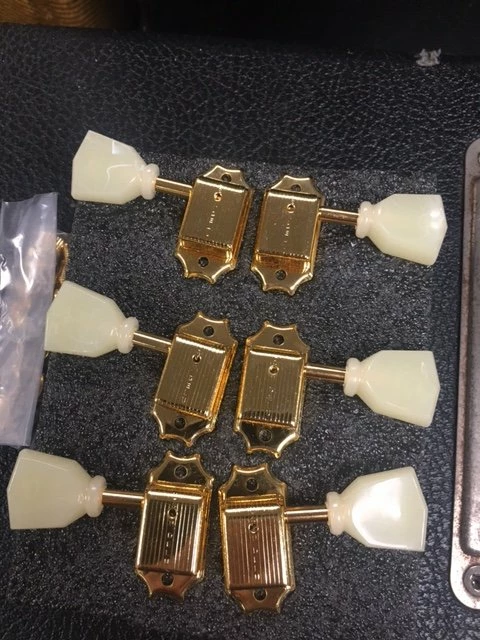 Accessories Kluson Deluxe KD-3-GPK 3-per-side Gold Tuning Keys
