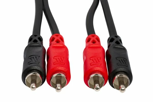 Empire Guitars Accessories Hosa Dual RCA - Dual RCA Stereo Interconnect Cables 2 Meters Long
