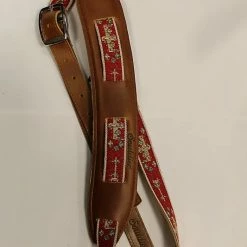 Empire Guitars Souldier Phoenix Red Leather Saddle Strap *Free Shipping In The USA*