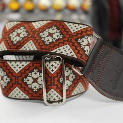 Empire Guitars Accessories Souldier "Rustic Flower" Guitar Strap With Brown Leather Ends *Free Shipping In The USA*