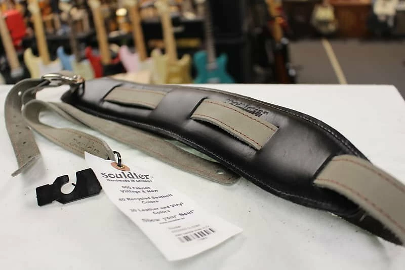 Empire Guitars Accessories Souldier Plain Saddle Strap - Grey Olive Strap With Black Pad *Free Shipping*