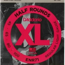 Empire Guitars Accessories D'Addario Half Round Bass Strings 45-100 ENR71