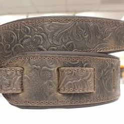 LM Products LM Premier Leather Guitar Strap Brown Western Tooled PM-13 *Free Shipping In The USA* Accessories