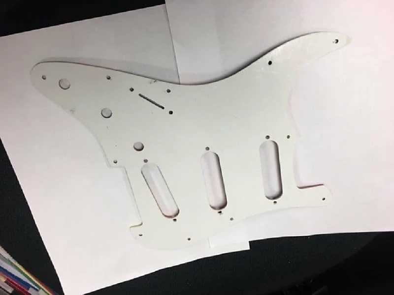 Empire Guitars Greasy Groove Stratocaster Pickguard & Backplate Fire Ember