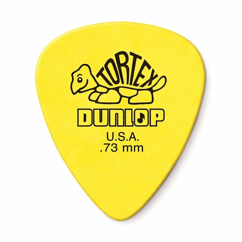 Empire Guitars Accessories Dunlop Tortex Standard Picks .73mm, 12 Pack- 418P.73 Yellow