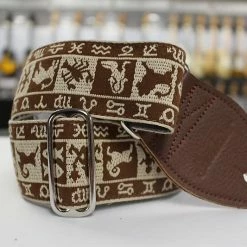 Empire Guitars Accessories Souldier Guitar Strap Zodiac Brown W/ Brown Ends GS0372 *Free Shipping In The USA*