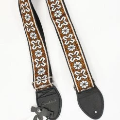 Empire Guitars Souldier Custom Guitar Strap Greenwich Brown With Black Leather Ends *Free Shipping In The USA* Accessories