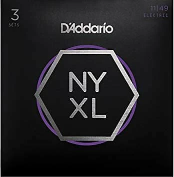 Empire Guitars Accessories D'Addario NYXL1149-3P Nickel Wound Electric Guitar Strings 3-Pack, Medium 11-49 *Free Shipping In The USA*