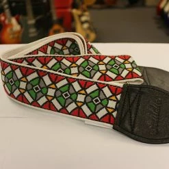 Empire Guitars Accessories Souldier Stained Glass Red Guitar Strap *Free Shipping In The USA*