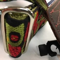 Empire Guitars Souldier Owls Olive Guitar Strap With Dark Brown Leather Ends *Free Shipping In The USA*