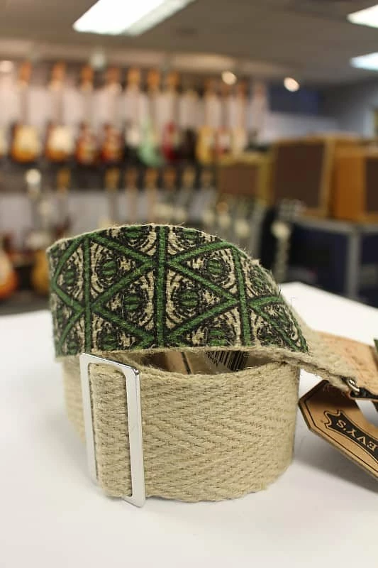 Empire Guitars Accessories Levy's Illuminati Hemp Natural Vegan Guitar Strap W/ Cork Ends MH8P-005 *Free Shipping In The USA*