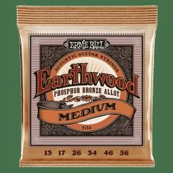 Empire Guitars Accessories Ernie Ball Earthwood Phosphor Bronze Medium Acoustic Guitar Strings (13-56) PO2144