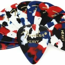 Empire Guitars Accessories Fender 351 Picks Confetti, Medium Gauge- 12 Pack