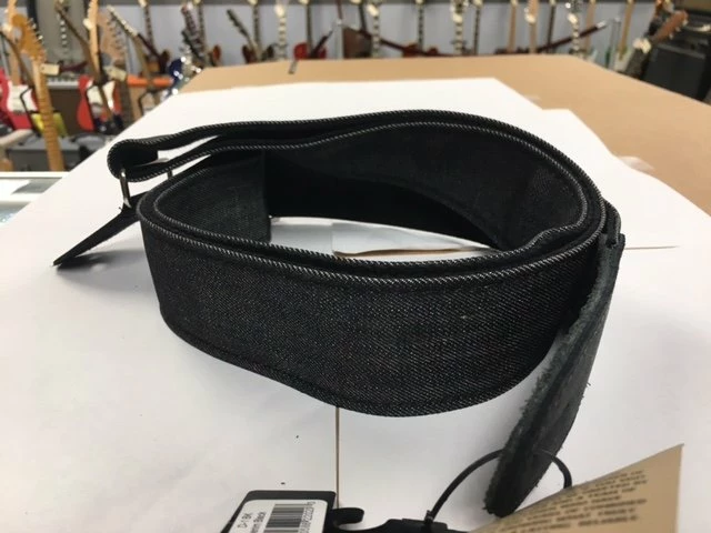 LM Products D-1 Black Denim Guitar Strap *Free Shipping In The USA*