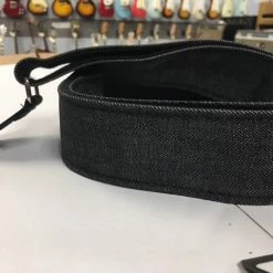 LM Products D-1 Black Denim Guitar Strap *Free Shipping In The USA*