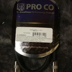Empire Guitars Pro Co Instrument Cable L/L 2 FT EGLL-2 *Free Shipping In The US* Accessories
