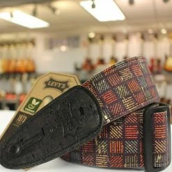 Empire Guitars Levy's Orleans Cork Black, Red, Navy, Gold Vegan Guitar Strap MX8-004 *Free Shipping In The USA* Accessories