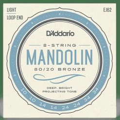 Empire Guitars Accessories D'Addario EJ62 80/20 Bronze Mandolin Strings Light 10-34 Standard