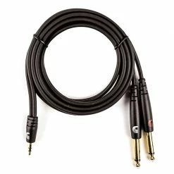 Empire Guitars D'Addario Custom Series 1/8" Stereo Plug To Dual 1/4" Plugs Audio Cable (6') PW-MPTS-06 Accessories