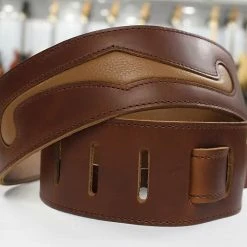 LM Products LM Leather Guitar Strap F Hole Suede Brown *Free Shipping In The USA*