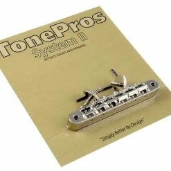 Empire Guitars Accessories TonePros System II AVR2-N Nickel Tune-o-matic ABR1 Replacement Bridge For Les Paul Style Guitars